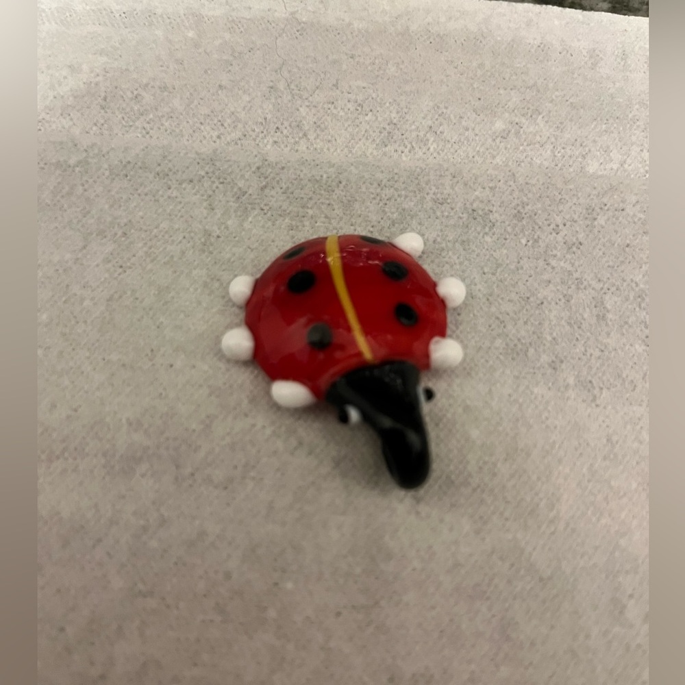Blown glass pendent.